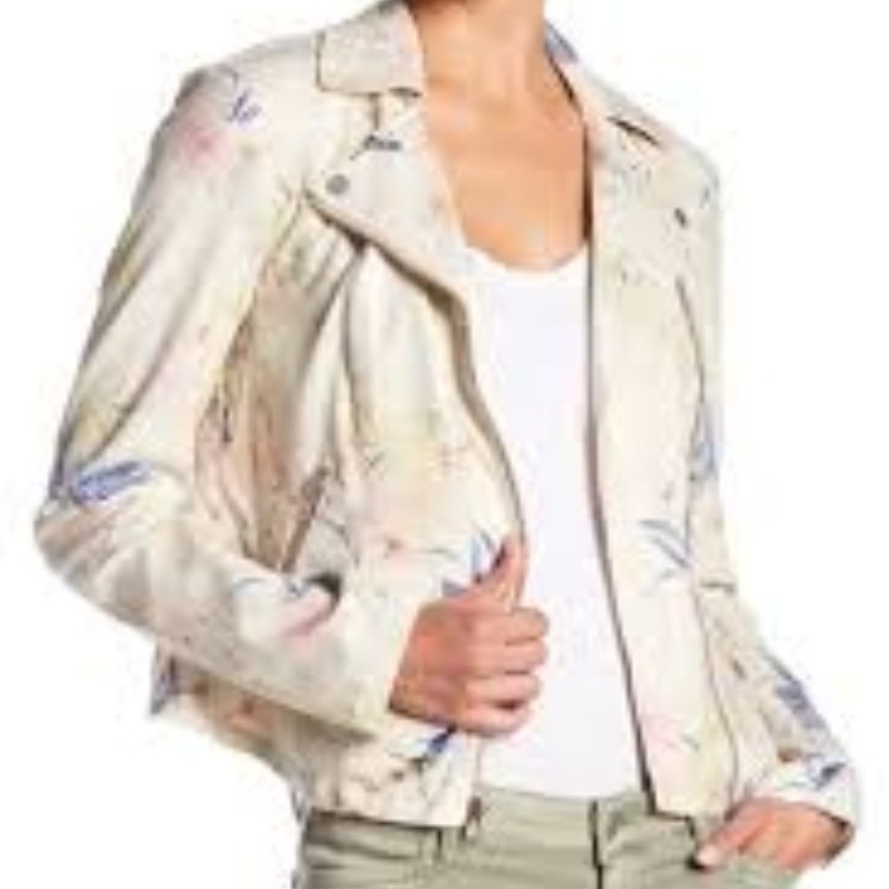 Level 99 Brooklyn Floral Moto Jacket small